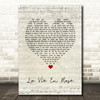 Édith Piaf La vie en rose Script Heart Song Lyric Art Print