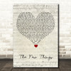 JP Saxe The Few Things Script Heart Song Lyric Art Print