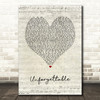 French Montana feat. Swae Lee Unforgettable Script Heart Song Lyric Art Print