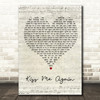 We Are The In Crowd Kiss Me Again Script Heart Song Lyric Art Print