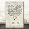 James Taylor Fire And Rain Script Heart Song Lyric Art Print