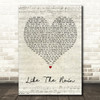 Clint Black Like The Rain Script Heart Song Lyric Art Print