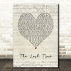 The Script The Last Time Script Heart Song Lyric Art Print