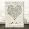 Sia Elastic Heart Script Heart Song Lyric Art Print
