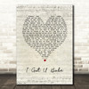 Sinmarte Macluchinger I Got U Babe Script Heart Song Lyric Art Print