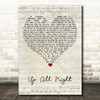 Counting Crows Up All Night Script Heart Song Lyric Art Print