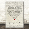 The Killers Losing Touch Script Heart Song Lyric Art Print