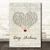 Little Ann Deep Shadows Script Heart Song Lyric Art Print