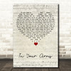 Mal Fry In Your Arms Script Heart Song Lyric Art Print