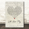 Loretta Lynn, Dolly Parton & Tammy Wynette Let Her Fly Script Heart Song Lyric Art Print