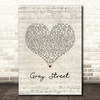 Dave Matthews Band Grey Street Script Heart Song Lyric Art Print