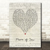 Josh Groban More of You Script Heart Song Lyric Art Print