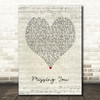 John Waite Missing You Script Heart Song Lyric Art Print