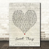 Hozier Sweet Thing Script Heart Song Lyric Art Print