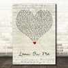 Beverley Knight, Joss Stone, Omar Lean On Me Script Heart Song Lyric Art Print