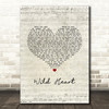 Mumford & Sons Wild Heart Script Heart Song Lyric Art Print