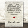 Supertramp Downstream Script Heart Song Lyric Art Print