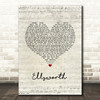 Rascal Flatts Ellsworth Script Heart Song Lyric Art Print