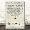 Strike U Sure Do Script Heart Song Lyric Art Print