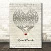 U2 Heartland Script Heart Song Lyric Art Print