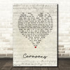 Barbara Dickson Caravans Script Heart Song Lyric Art Print