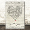 Jessica Simpson With You Script Heart Song Lyric Art Print