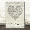 Louis Tomlinson Fearless Script Heart Song Lyric Art Print