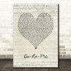 Julie Andrews Do-Re-Mi Script Heart Song Lyric Art Print