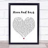 Alice Kristiansen Moon And Back Heart Song Lyric Quote Print