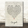 Jimi Hendrix Angel Script Heart Song Lyric Art Print