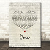 The Carpenters You Script Heart Song Lyric Art Print