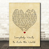 Tears for Fears Everybody Wants to Rule the World Vintage Heart Song Lyric Art Print
