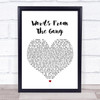 Coone Words From The Gang Heart Song Lyric Quote Print