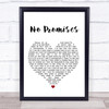 Shawn Mendes No Promises Heart Song Lyric Quote Print