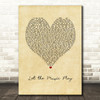 Barry White Let the Music Play Vintage Heart Song Lyric Art Print