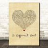 Boyzone A Different Beat Vintage Heart Song Lyric Art Print