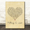 Cigarettes After Sex Falling In Love Vintage Heart Song Lyric Art Print