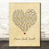 The Rifles Peace And Quiet Vintage Heart Song Lyric Art Print