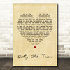 The Pogues Dirty Old Town Vintage Heart Song Lyric Art Print