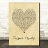 Sam Smith Forgive Myself Vintage Heart Song Lyric Art Print