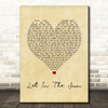 Take That Let In The Sun Vintage Heart Song Lyric Art Print