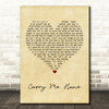 Jorja Smith feat. Maverick Sabre Carry Me Home Vintage Heart Song Lyric Art Print