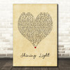 Annie Lennox Shining Light Vintage Heart Song Lyric Art Print