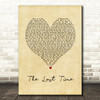 The Script The Last Time Vintage Heart Song Lyric Art Print