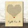 Lucy Spraggan Fight For It Vintage Heart Song Lyric Art Print