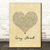 Dave Matthews Band Grey Street Vintage Heart Song Lyric Art Print