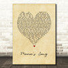 Carrie Underwood Mama's Song Vintage Heart Song Lyric Art Print