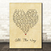 Billie Holiday All The Way Vintage Heart Song Lyric Art Print