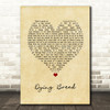 The Killers Dying Breed Vintage Heart Song Lyric Art Print