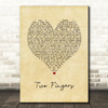 Jake Bugg Two Fingers Vintage Heart Song Lyric Art Print